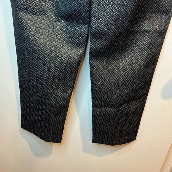 NWT Ann Taylor LOFT Shiny Gold Brocade Jacquard Marisa Ankle Pants, Size 8 - Picture 11 of 16